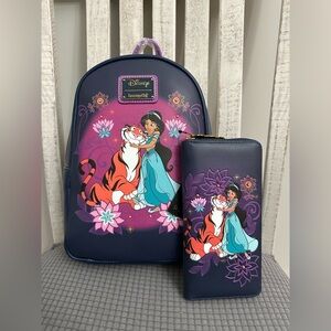 Loungefly Disney Aladdin Jasmine & Raja Exclusive Mini Backpack & Wallet